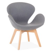 Крісло Сван Вуд Армз SDM, м'яке, ніжки дерево бук, тканина Сіра (hub_EWcB34265) Крісло Сван Вуд Армз SDM, м'яке, ніжки дерево бук, тканина Сіра (hub_EWcB34265)