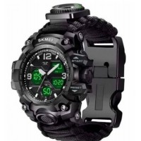 Армійський годинник Skmei 1155B Hamlet Paracord Чорний (1155-55) Армійський годинник Skmei 1155B Hamlet Paracord Чорний (1155-55)