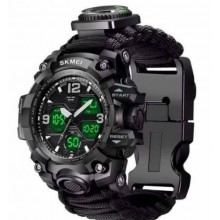 Армійський годинник Skmei 1155B Hamlet Paracord Чорний (1155-55)