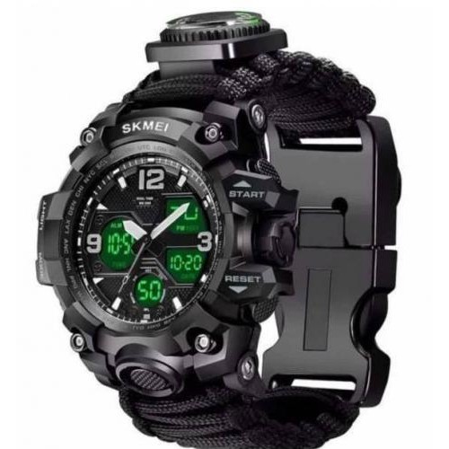 Армійський годинник Skmei 1155B Hamlet Paracord Чорний (1155-55) Армійський годинник Skmei 1155B Hamlet Paracord Чорний (1155-55)