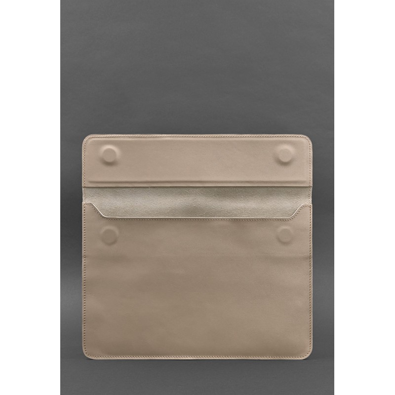 Шкіряний чохол-конверт на магнітах для MacBook 13 Світло-бежевий BlankNote