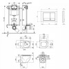 Набір Qtap Інсталяція 3 В 1 Nest Qt0133M425 З Панеллю Змиву Квадратної Qt0111M06029Sat + Унітаз З Сидінням Robin Qt1333046Enrw