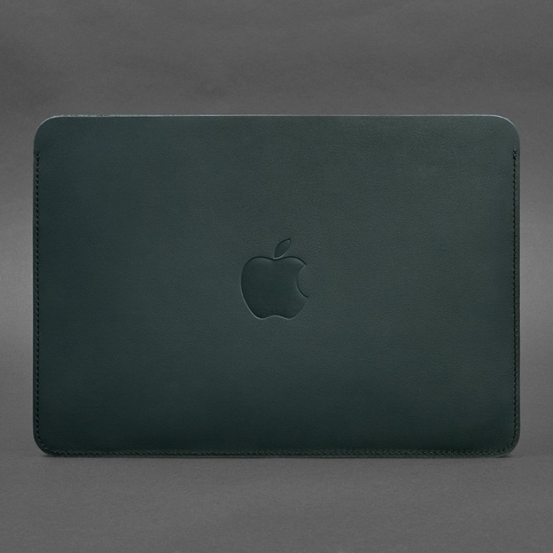 Чохол із натуральної шкіри для MacBook 13 дюйм Зелений краст BlankNote