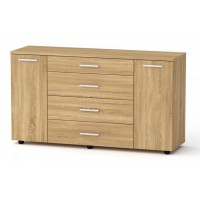 Комод для речей Компанит 1-3-2 130х38х73 см Дуб сонома Комод для речей Компанит 1-3-2 130х38х73 см Дуб сонома