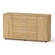 Комод для речей Компанит 1-3-2 130х38х73 см Дуб сонома