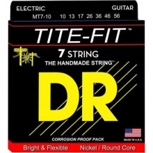 Струни для електрогітари DR MT7-10 Tite-Fit Nickel Plated Medium-Tite Electric 7 Strings 10/56
