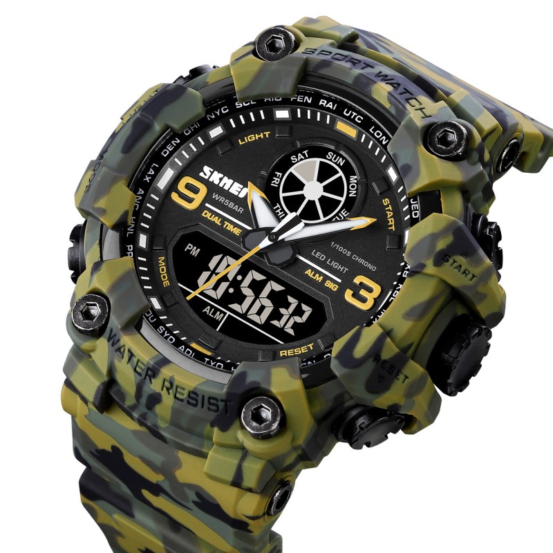 Годинник наручний чоловічий Skmei 1818 Зелений 1818CMGN (12271-hbr)