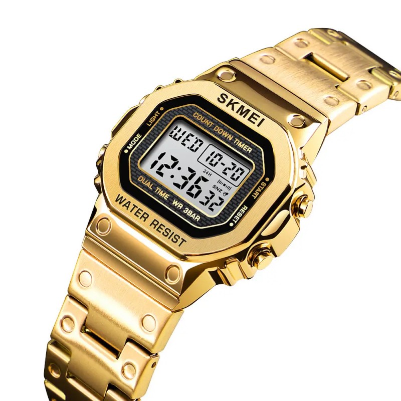 Жіночий спортивний годинник Skmei 1433 Singapore Золотистий