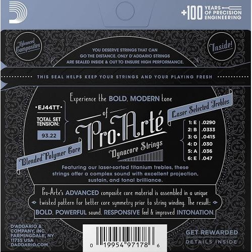 Струни для класичної гітари D'Addario EJ44TT Classic Silverplated Wound Titanium Nylon Extra Hard Tension Струни для класичної гітари D'Addario EJ44TT Classic Silverplated Wound Titanium Nylon Extra Hard Tension