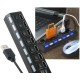 USB хаб концентратор з підсвічуванням TWS на 7 портів