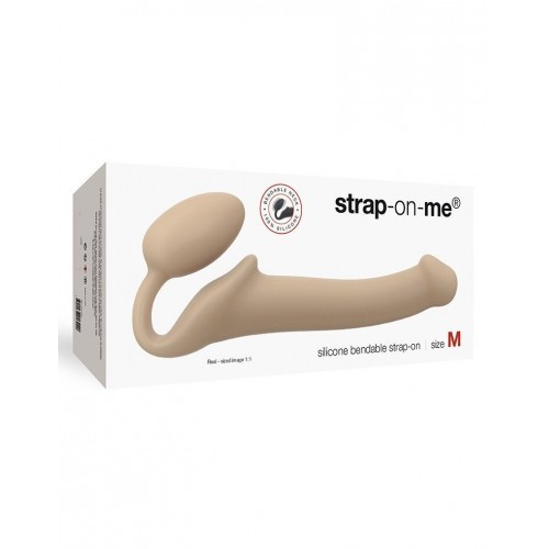 Безремінний страпон Strap-On-Me Flesh M, повністю регульований, діаметр 3,3 см в інтернет супермаркеті PbayMarket!