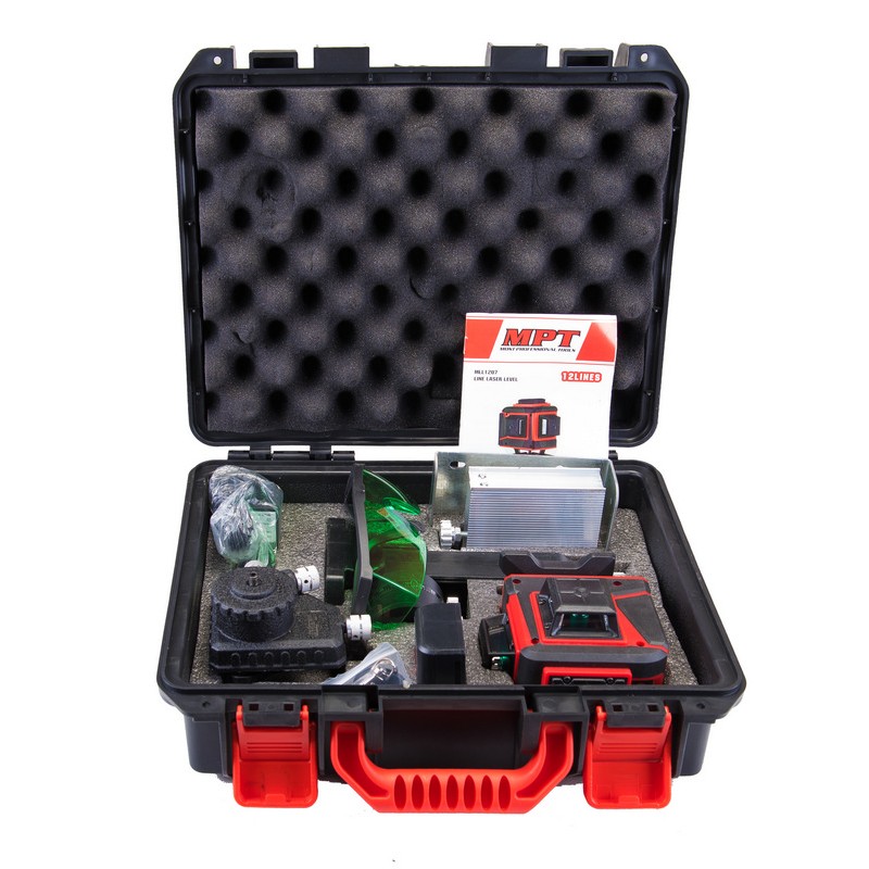 Рівень лазерний MPT PROFI H360+2хV360 3 лазерні головки GREEN 0.3 мм/м 45 м Li-ion тринога сумка MLL1207