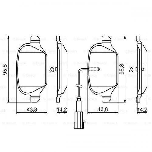 Колодки гальмові Bosch дискові задні FIAT 500/Panda/Panda/Idea R 0986494779 в інтернет супермаркеті PbayMarket!