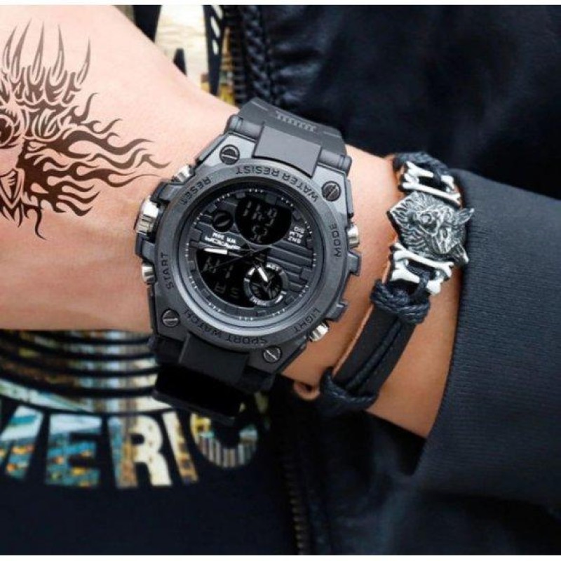 Годинник наручний чоловічий Sanda Tattoo Black