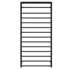 Рушникосушарка водяна Lux Hotel П14 700х1500 Deffi Чорний (A.LH.150.70.14.B.B)