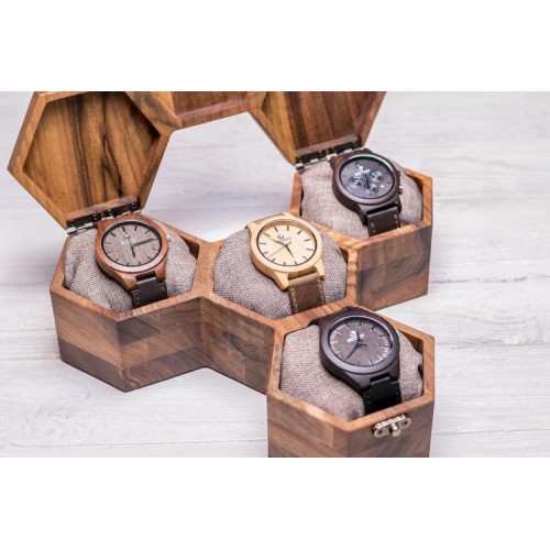 Дерев'яний органайзер для наручних годинників ecoWalnut 7.3х27.1х23.5 см Дерев'яний органайзер для наручних годинників ecoWalnut 7.3х27.1х23.5 см