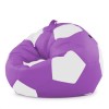 Крісло мішок М'яч Оксфорд 120см Студія Комфорту Великий Фіолетовий + Білий