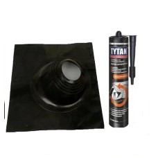 Комплект прохід покрівельний ущільнювач кутовий + герметик Master Flash 160 \ 300 Чорний