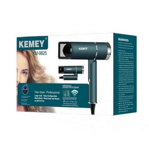 Фен Kemey KM-9825 3500 Вт 3 Зелений (2390000003) Фен Kemey KM-9825 3500 Вт 3 Зелений (2390000003)
