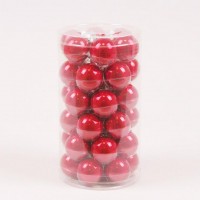 Кульки скляні Flora D-3,8 см 36 шт Червоний (44505)
