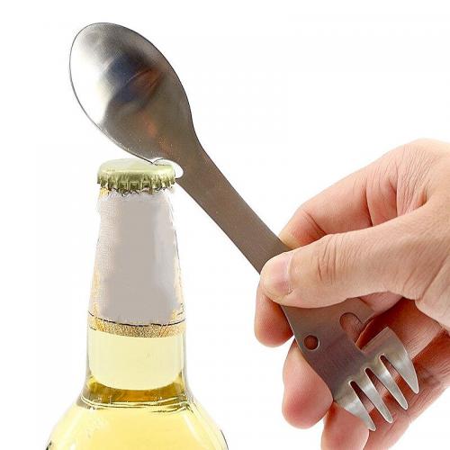 Туристичний набір 5в1 похідна ложка-вилка Lifeventure Silver (16597-hbr) Туристичний набір 5в1 похідна ложка-вилка Lifeventure Silver (16597-hbr)