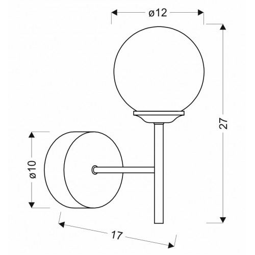 Бра Candellux Best 17x27 см Хром (21-72832) Бра Candellux Best 17x27 см Хром (21-72832)