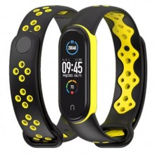 Ремінець MiJobs Sport Style для Xiaomi Mi Band 5/6 Black Yellow
