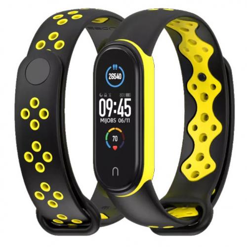 Ремінець MiJobs Sport Style для Xiaomi Mi Band 5/6 Black Yellow Ремінець MiJobs Sport Style для Xiaomi Mi Band 5/6 Black Yellow