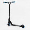 Самокат трюковий пеги алюмінієвий диск та дека колеса Best Scooter Reactor HIC-система PU Black and blue (112770)