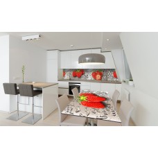 Наклейка вінілова на стіл Zatarga «Мокра полуниця» 650х1200 мм Z180848/1st