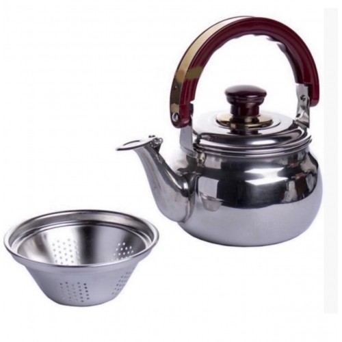 Чайник кухонний зі свистком та заварником A-PLUS WK-9028 1,8 л Steel