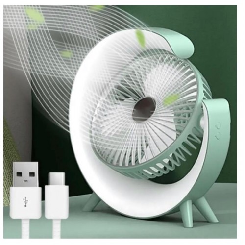 Вентилятор настільний No Brand USB-Type-C 33278 Green (30151433) Вентилятор настільний No Brand USB-Type-C 33278 Green (30151433)