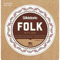 Струни для класичної гітари D'Addario EJ32 Folk Nylon Ball End Silver Wound/Black Nylon Trebles Струни для класичної гітари D'Addario EJ32 Folk Nylon Ball End Silver Wound/Black Nylon Trebles