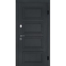 Двері вхідні в квартиру Женева двоколірна Ваш ВиД Сіра структура / Біла текстура 860/960х2050х76 Ліве/Праве