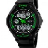 Наручний годинник чоловічий Skmei S-Shock Green 0931 Чорний (1530)