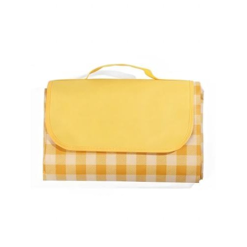 Килимок для пікніка No Brand водонепроникний 150x200 см Жовто-білий Килимок для пікніка No Brand водонепроникний 150x200 см Жовто-білий