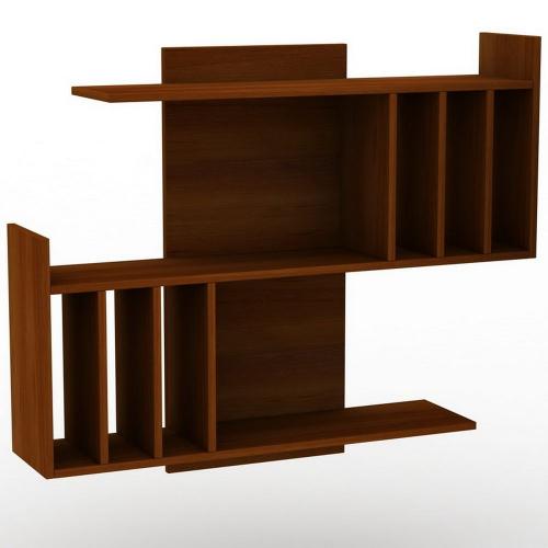 Полиця навісна Тиса Мебель ПУ-9 Горіх лісовий 860x240x1050 мм