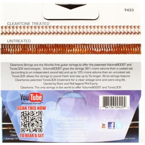 Струни для електрогітари Cleartone 9420 Coated Electric Guitar Strings Light Heavy Bottom 10/52 Струни для електрогітари Cleartone 9420 Coated Electric Guitar Strings Light Heavy Bottom 10/52