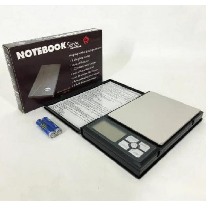Портативні ювелірні ваги Notebook Series 0.01-500 г Чорний (2104618655)