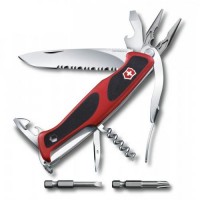Швейцарський ніж Victorinox RangerGrip 174 Handyman 130 мм 17 функцій Червоно-чорний (0.9728.WC)
