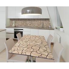 Наклейка 3Д вінілова на стіл Zatarga «Суха глина» 650х1200 мм для будинків, квартир, столів, кав'ярень