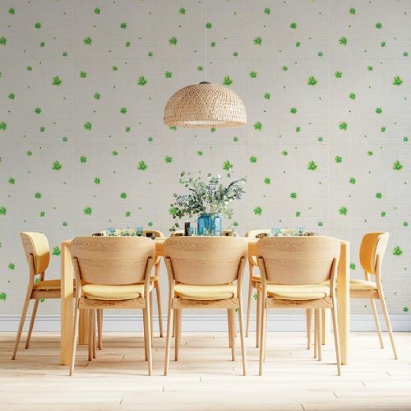 Панель стінова 3D 700х770х4мм зелені квіти (D) Sticker Wall SW-00001976