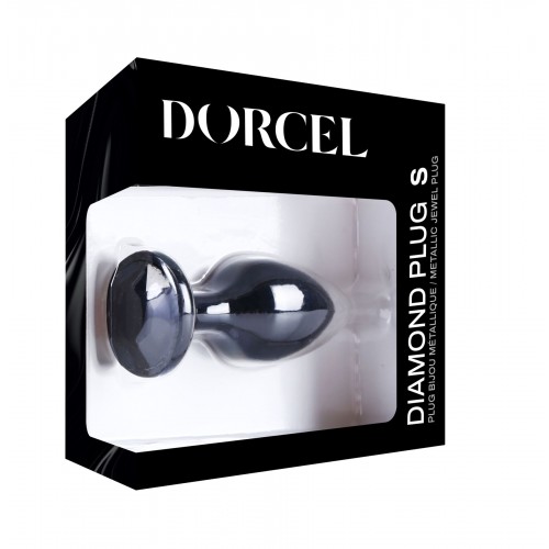 Металева анальна пробка з кристалом Dorcel Diamond Plug Black S в інтернет супермаркеті PbayMarket!