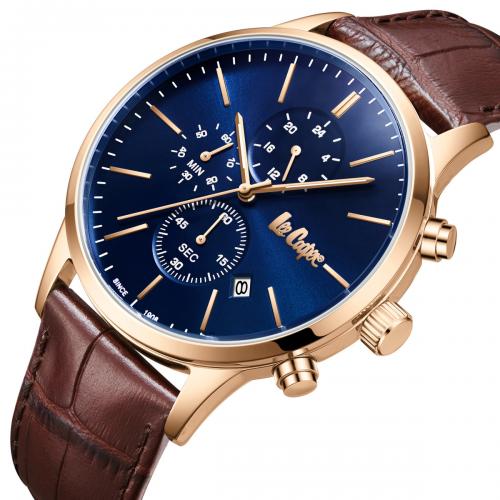 Наручний годинник чоловічий Lee Cooper Leather Gold Золотистий (3435) Наручний годинник чоловічий Lee Cooper Leather Gold Золотистий (3435)