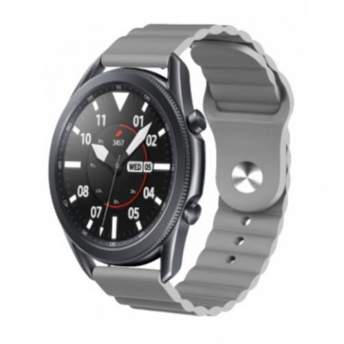 Ремінець BeWatch для Samsung Galaxy Watch 42 | 3 41 мм | Active | Active 2 силіконовий 20мм Wave Сірий (1010707) Ремінець BeWatch для Samsung Galaxy Watch 42 | 3 41 мм | Active | Active 2 силіконовий 20мм Wave Сірий (1010707)