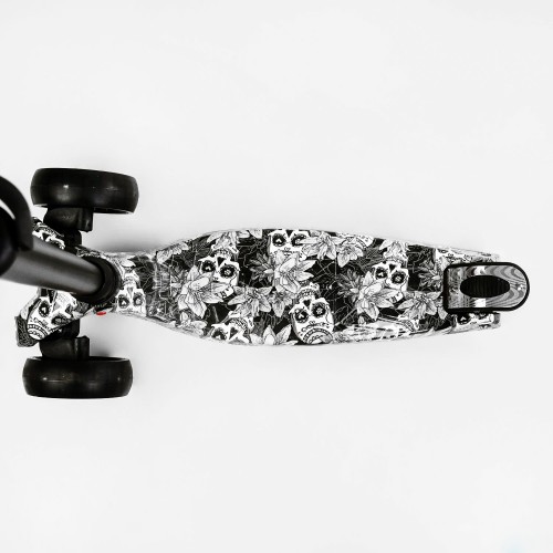 Самокат Best Scooter MAXI S 4 колеса PU СВІТЛО Skulls and flowers 60 кг Різнокольоровий (111817)