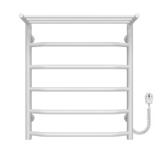 Рушникосушарка електрична Трапеція з полицею П6 500х600 Deffi Білий EF16 (C.TP.60.50.6.E.W.R.5)