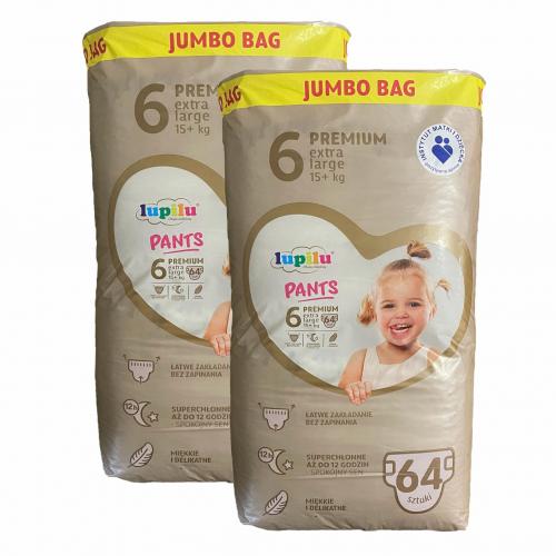 Дитячі підгузники - трусики Lupilu Premium 6 Extra large (15+ кг) 128 шт JUMBO BAG