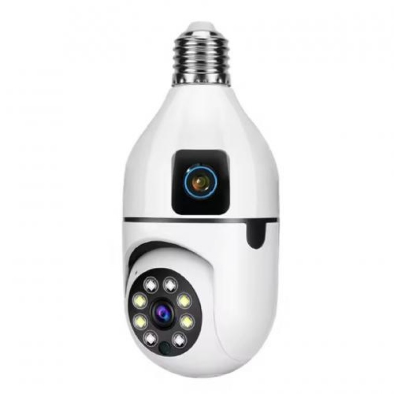 IP-камера відеоспостереження UKC SQ02 E27 Wi-Fi White