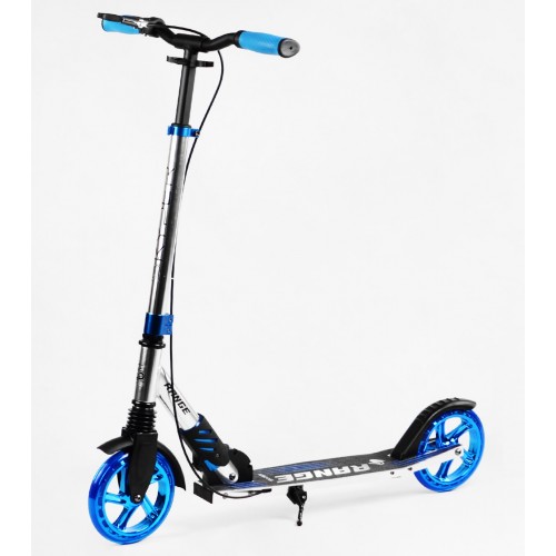 Двоколісний самокат Skyper Range колеса PU амортизатор ручне гальмо 100 кг Blue and metallic (114623) Двоколісний самокат Skyper Range колеса PU амортизатор ручне гальмо 100 кг Blue and metallic (114623)